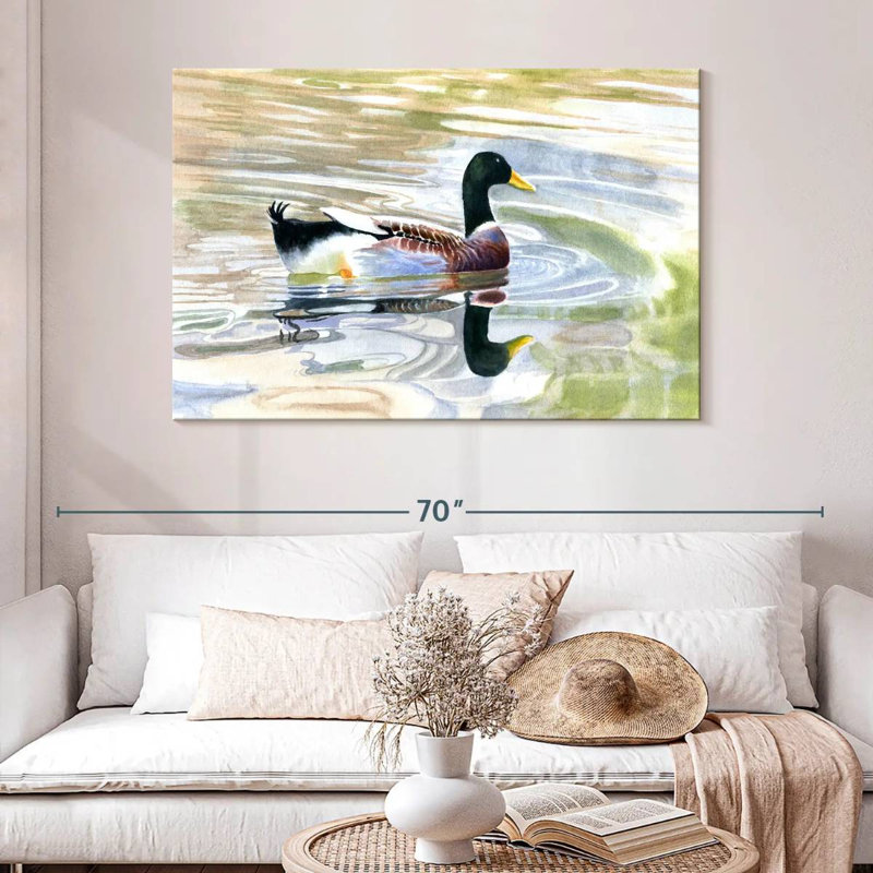 Brampt Duck Water Reflection, 32" H x 48" W