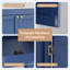 Armoire de meuble-lavabo autoportante 30 po avec 2 portes à fermeture douce et tablette ouverte, bleu-978537931-978537942