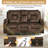 Manual Reclining Loveseat Sofa With Flip-Top Center Console, Charging Ports, Bluetooth Speakers And Cup Holders-1417572201