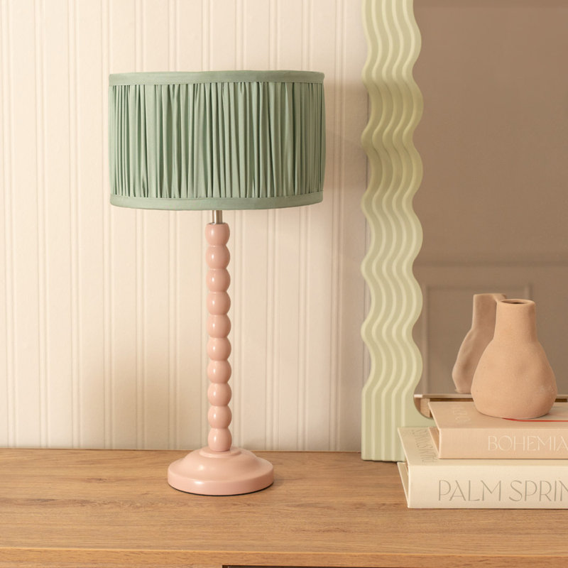 Rosino Wood Table Lamp, Green, Blue, No