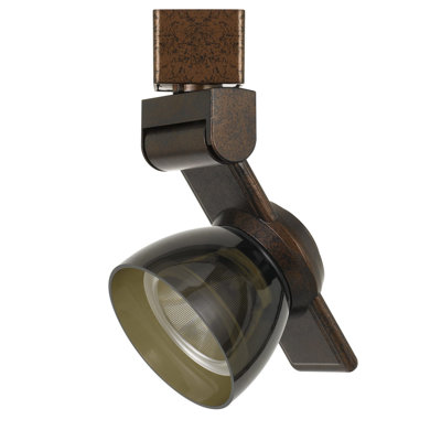 Cal Lighting Rust, luminaire sur rail DEL intégré à intensité variable 12 W - Hauteur : 15 cm (6 po) - 700 lumens - IRC 90 - 3 000 K - Rotation à 355° - Angle de faisceau : 36°