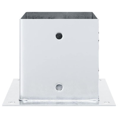 Post Bases Square 12 Pcs Galvanised Steel