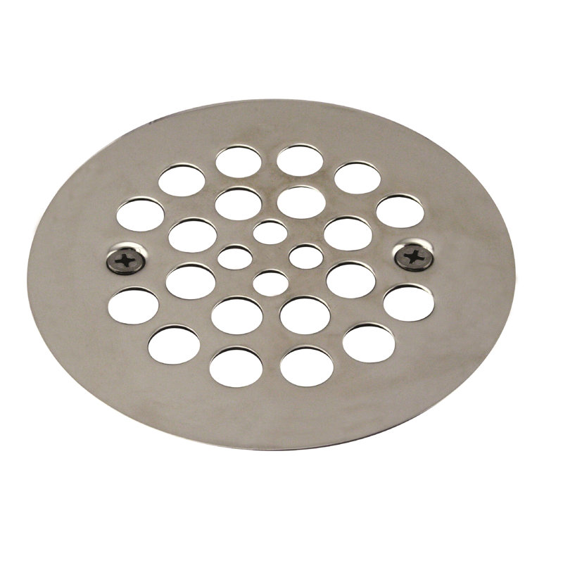 Couvercle de drain de douche en laiton 4-1 / 4 "de diamètre extérieur, Nickel poli