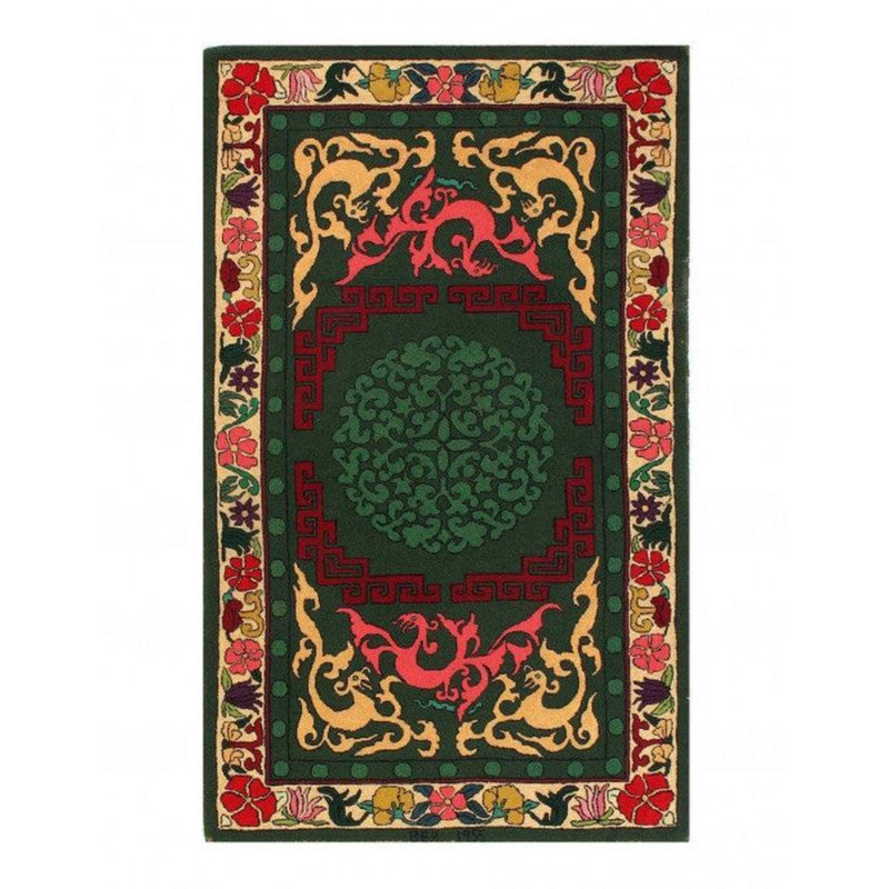 Meixi Oriental Area Rug in Green