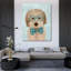 Trinx Fab Funky Gallery Wrapped Canvas Art Titled: Labradoodle, Cream, with Glasses and Bow Tie-24651394