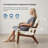 Mid-Century Modern Accent Chair with 6.69'' Thick Cushioned Seat, Solid Wood Frame Armchair-120909865