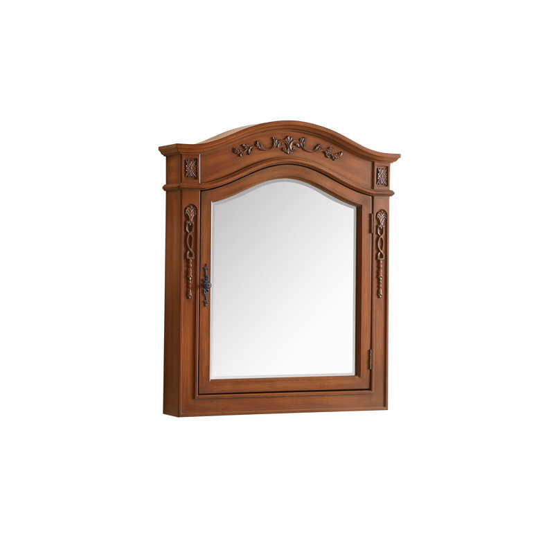 Armoire à pharmacie 1 porte avec cadre Burnet, Teck, H 38 po x l 32 po x P 5 po