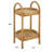 Lynda 2 Tier Rattan Accent Table