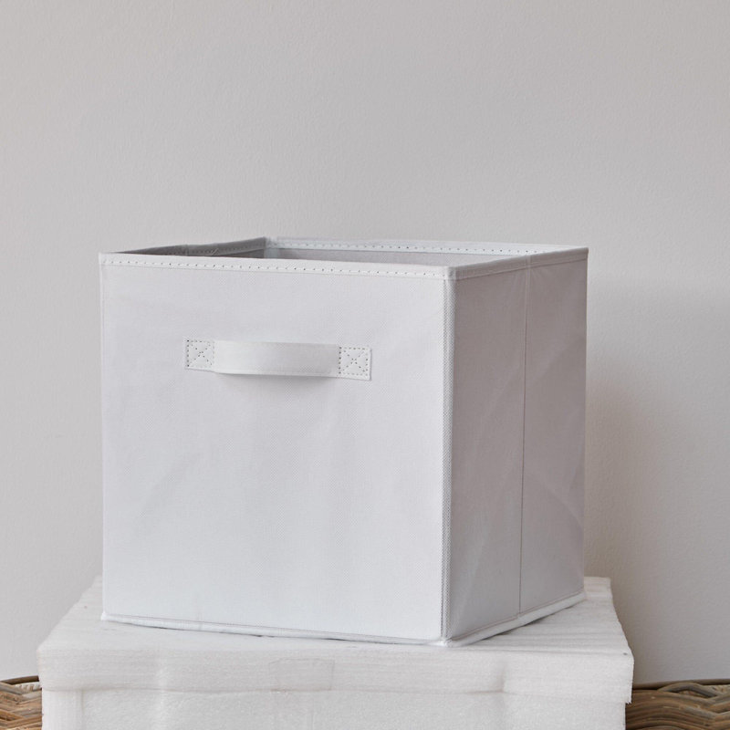 Rebrilliant Northville Fabric Decorative Basket, 27.5cm H x 27.5cm W x 27.5cm D, White