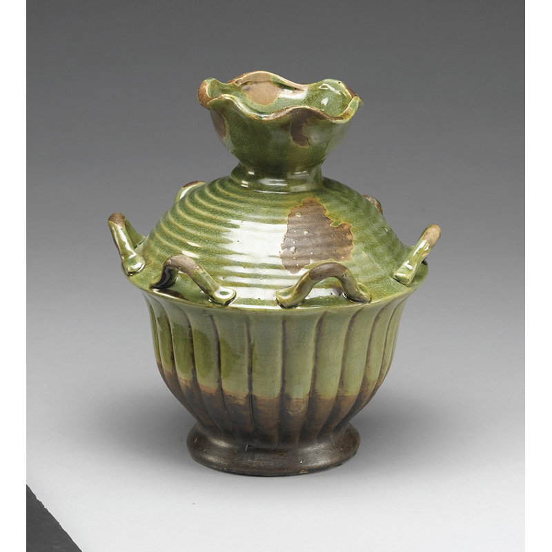 Vase en céramique Harpa, Vert vieilli