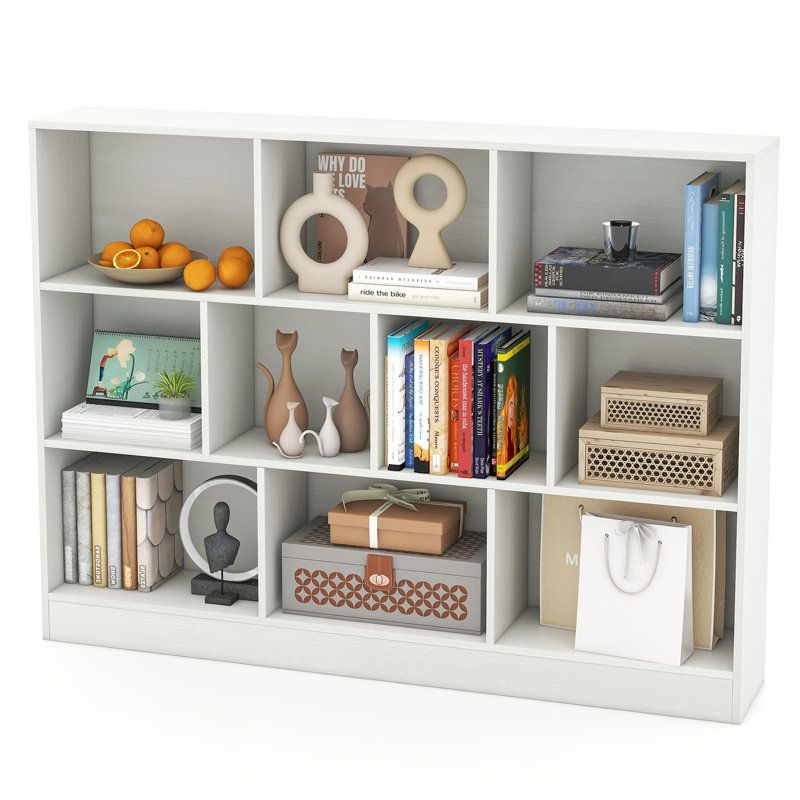 Ardian 104cm H x 100cm W Cube Bookcase, White