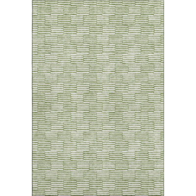 Premium Machine Washable Prisco Green Rug