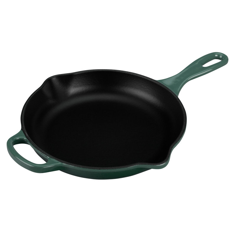 Le Creuset Signature Cast Iron Round Skillet, 11.75", Blue Riviera, Oyster