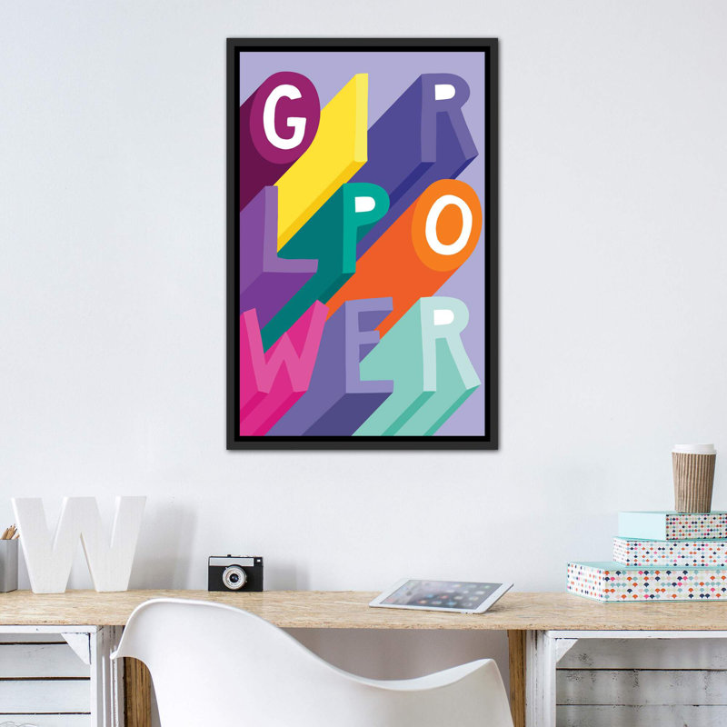 «Tween Dreamin I» par Richelle Garn - impression d'art graphique, H 40 po x l 26 po x P 1,5 po, Toile avec cadre noir patiné