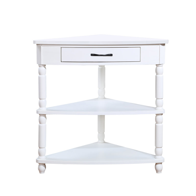 Table de coin 33,8 po Milk White