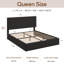 Lit plateforme tapissier hydraulique avec rangement en velours-115143022-115143019