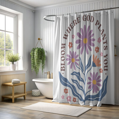 Grace Petals - 1 Piece Standard Shower Curtain