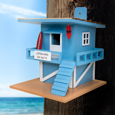 7 in. H x 7 in. W x 8 in. D Hanging and Mounting Peg Included Birdhouse