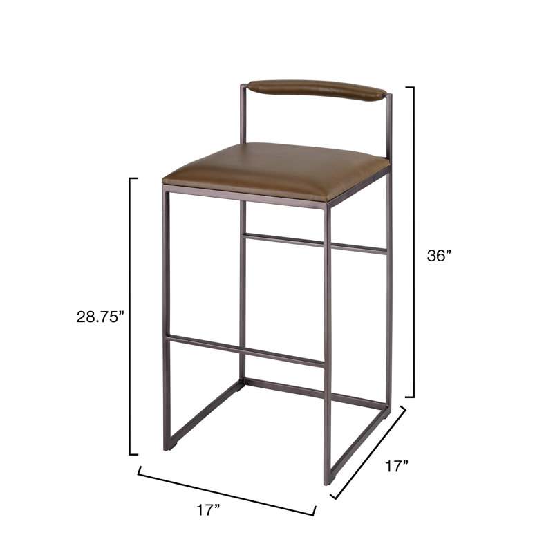 Bradbury Leather Bar Stool, Cream, Truffle