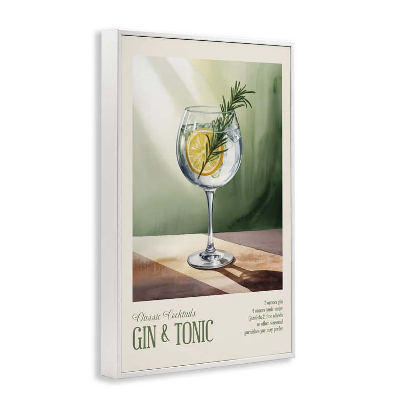 Rayons de soleil gin et tonique, estampe numérique, design par Andreas Magnusson, H 18 po x l 12 po