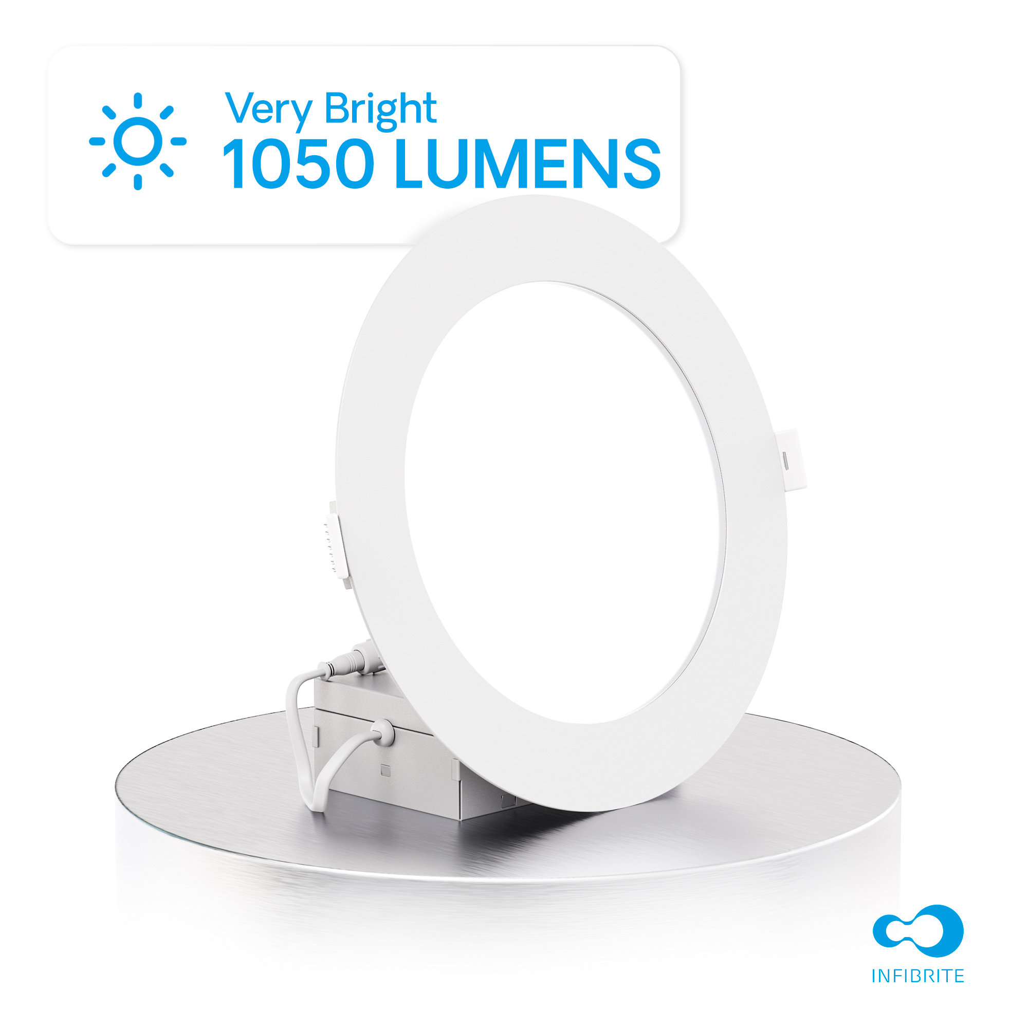 Infibrite 6 Inch Thin Recessed LED Ceiling Light Kit with Five ...