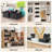 Set of 5 Decorative Woven Storage Baskets with Lids & Built-in Handles, Stackable Cube Organizer Bins for Shelves, Multipurpose Small Storage Baskets for Closet, Home & Gift Organization-129676966
