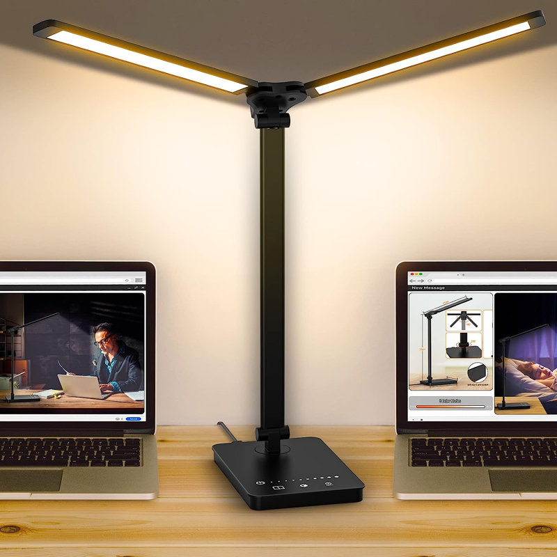 Lampe de bureau Melonise USB réglable en métal