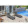 2-Piece Foldable "S"-Shaped Reclining Chaise Lounge Set With Adjustable Backrest And Foldable Rattan Coffee Table