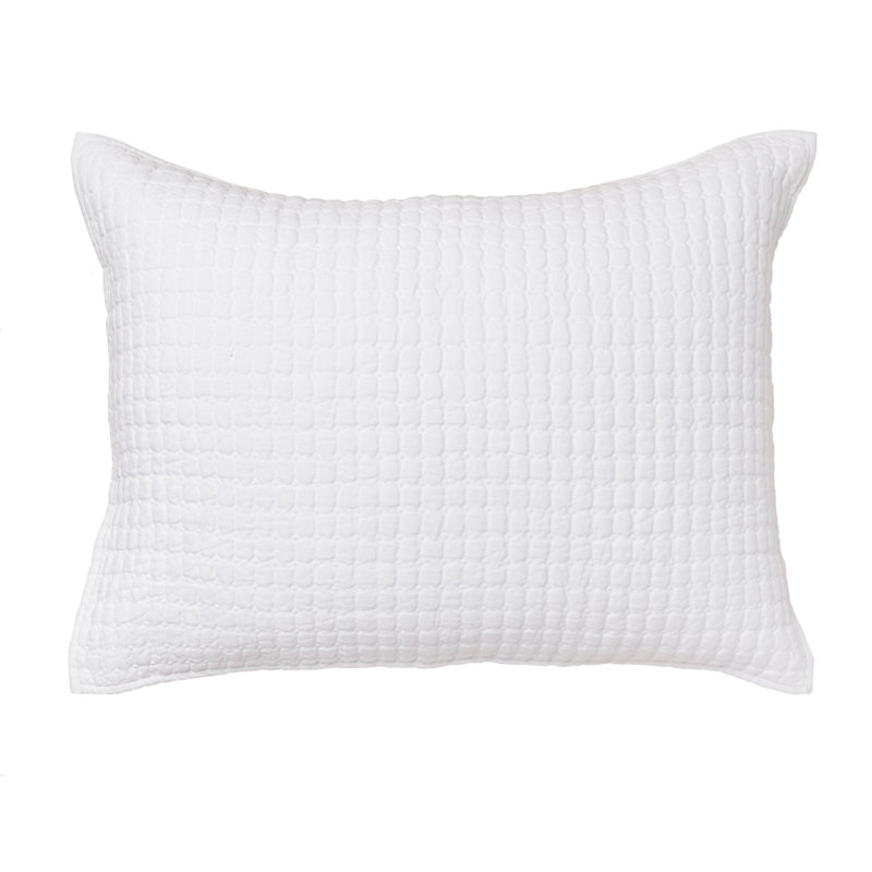 Bohannon Cotton Striped Sham - Standard, White, Standard