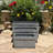 3 Piece Merton Acanthus Rectangular Planters, 19.75"