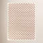 Tapis à poils longs rose / crème à carreaux Walker-1740906900