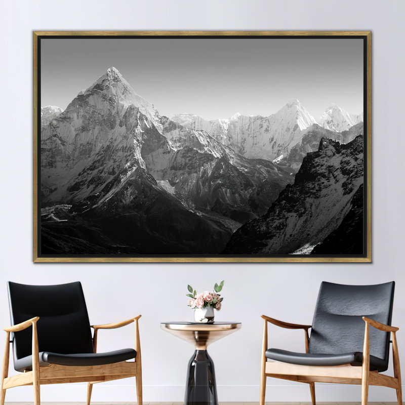 Everest Base Camp Himalaya Art - Mountain Landscape, impression sur toile, affiche murale, H 235 cm x l 100 cm