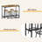 Table with Stools,Kitchen Table 4 Chairs,5-Piece Counter Height Bar Table and Chairs Set,Sturdy Structure
