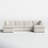 Annai 129" Wide Reversible Modular Corner Sectional with Ottoman-1393810740