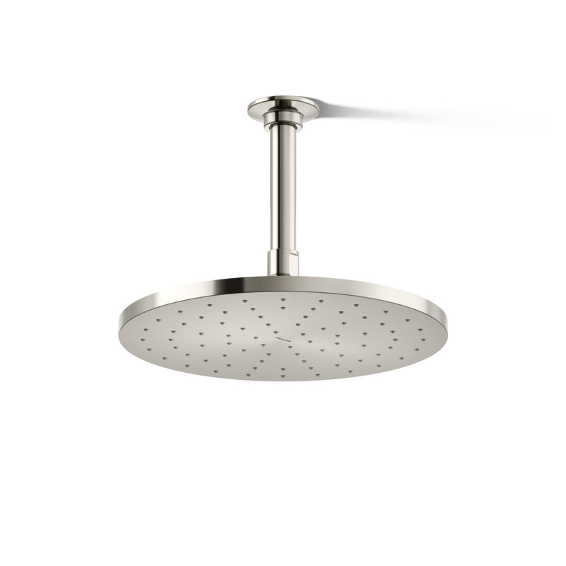 Pomme de douche à pluie multifonctionnelle Contemporary, Nickel poli éclatant, 1,75 gallons par minute, Carrée