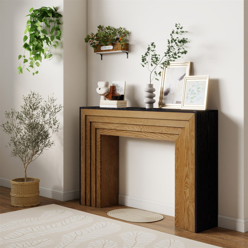 Console 47 po en bois moderne, table d'entrée, table de canapé - Design rustique et contemporain