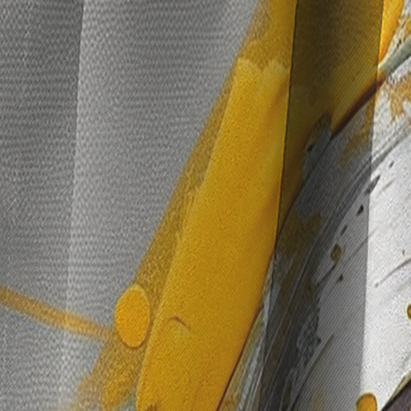 Yellow Green Abstracted Perspectives III - Abstract Curtain - Blackout Curtain - 1 Panels, 52" W x 108" L