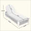 Chaise longue d'extérieur, chaise de piscine en bois d'acacia avec dossier et coussin réglables, chaise longue d'extérieur pour la plage, la cour ou le bord de la piscine (corde)-17012046-17012047