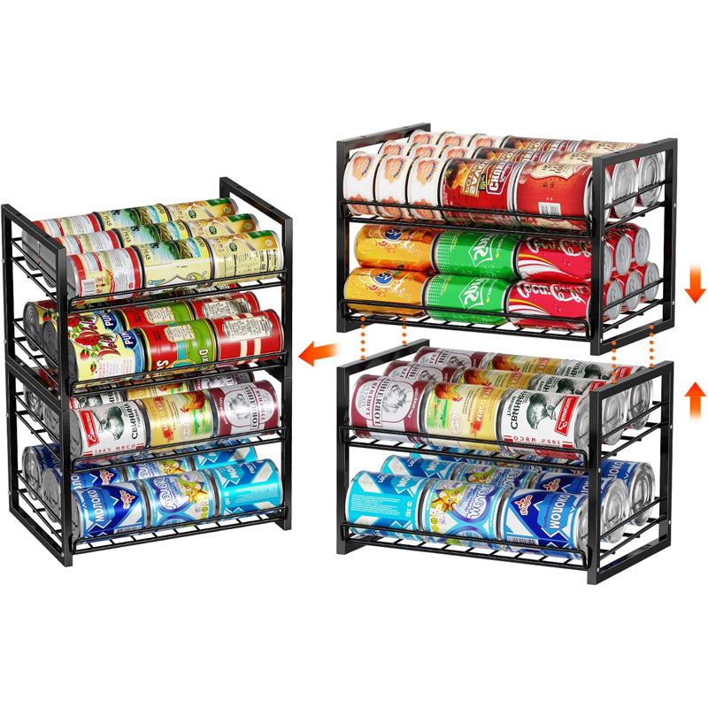 Can Organizers Holds 62 Cans, Stackable Pantry Food Dispenser (Set of 2)
