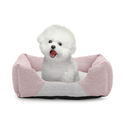 Ehrinn Linen-like Fabric Pet Bed