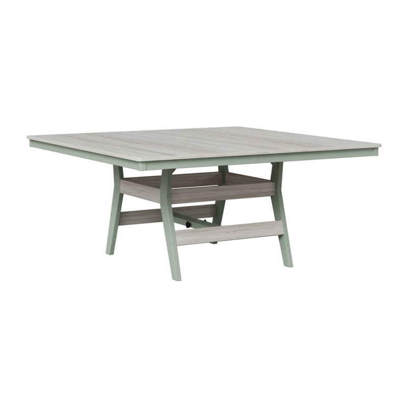 Harbor Outdoor Square Dining Table, Seashell, Seafoam