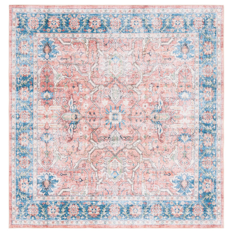 Masja Performance Machine Washable Oriental Rug, Square 6'