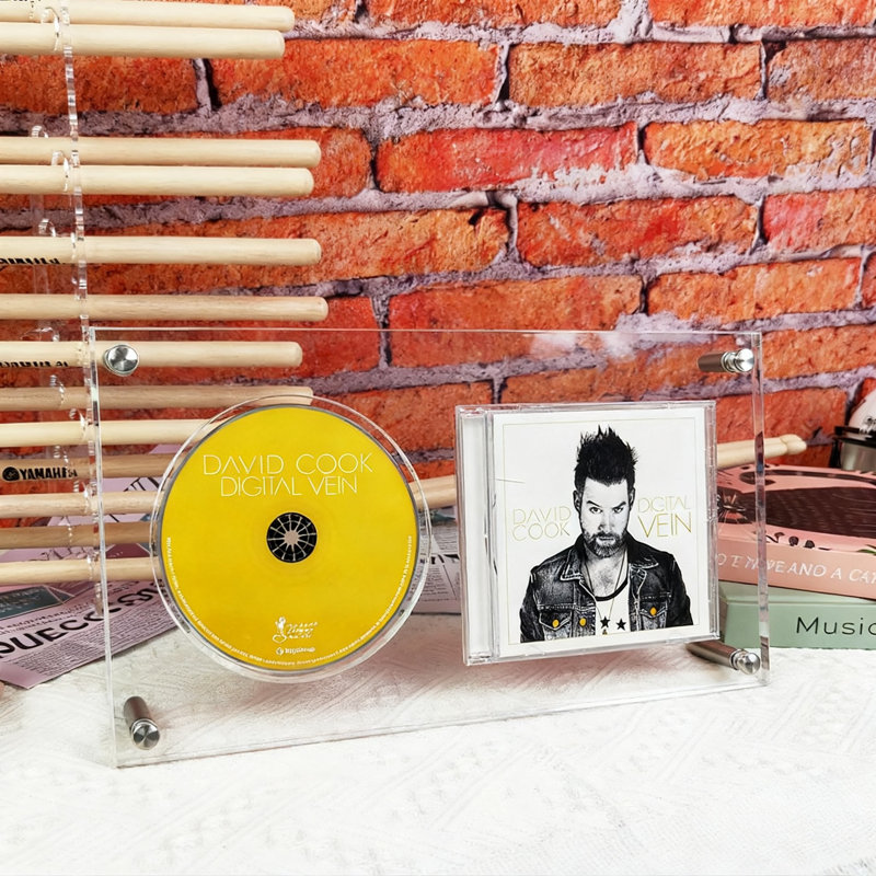 CD Picture Frame, Acrylic Display Case   (White)