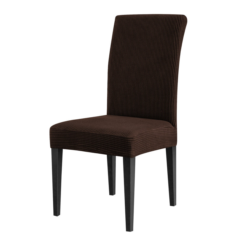 Box Cushion Dining Chair Slipcover, Chocolate