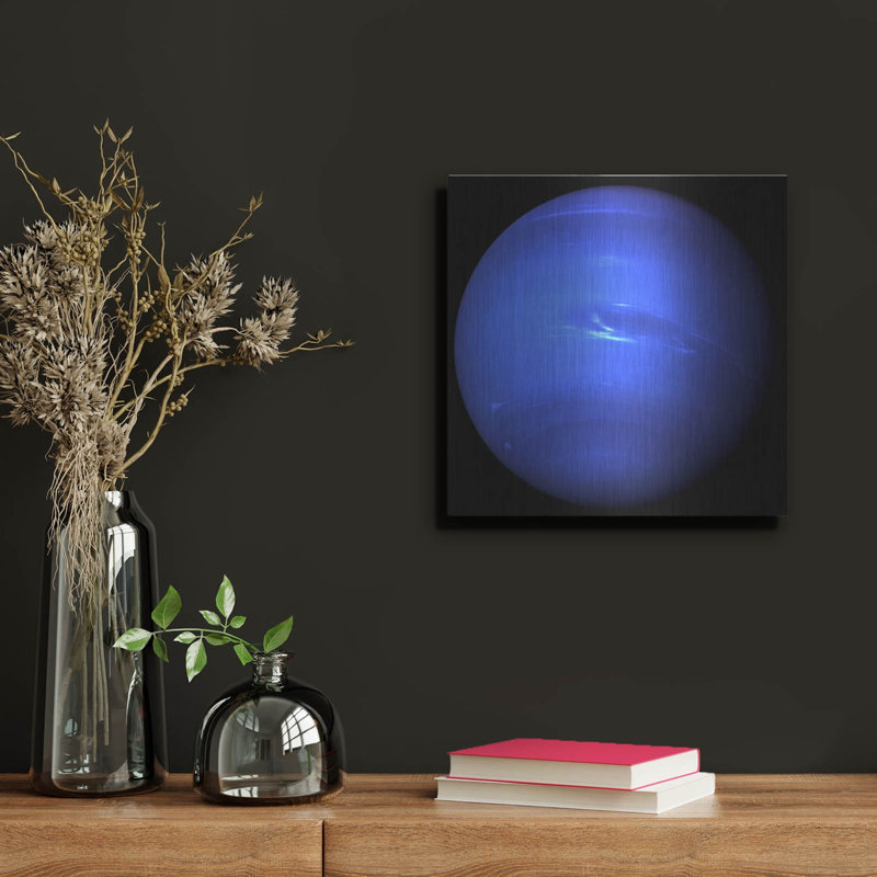 Ivy Bronx «Planète Neptun» par Luxe Portfolio, art mural en métal, H 12 po x l 12 po