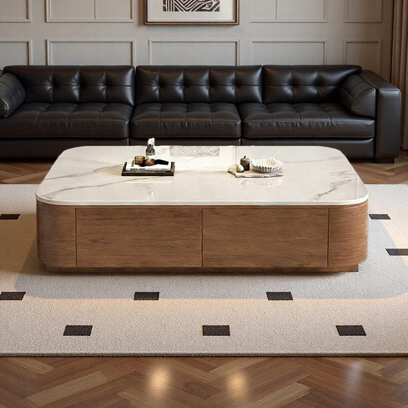 Table basse de luxe moderne et rétro, H 15,74 po x L 55,11 po x l 23,62 po