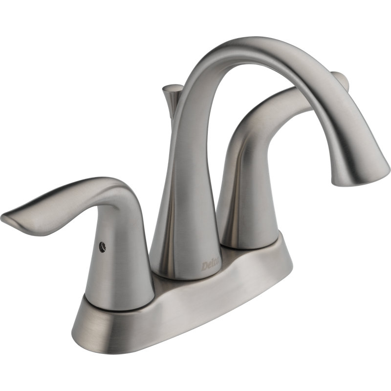 Lahara Centerset Bathroom Faucet with Drain Assembly, 2-handle Bathroom Sink Faucet, Brilliance Stainless