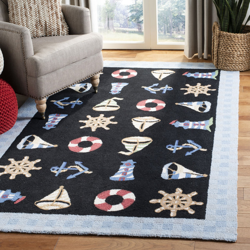 Tapis en laine crocheté à la main Jonsson, Rectangle 9 pi x 12 pi