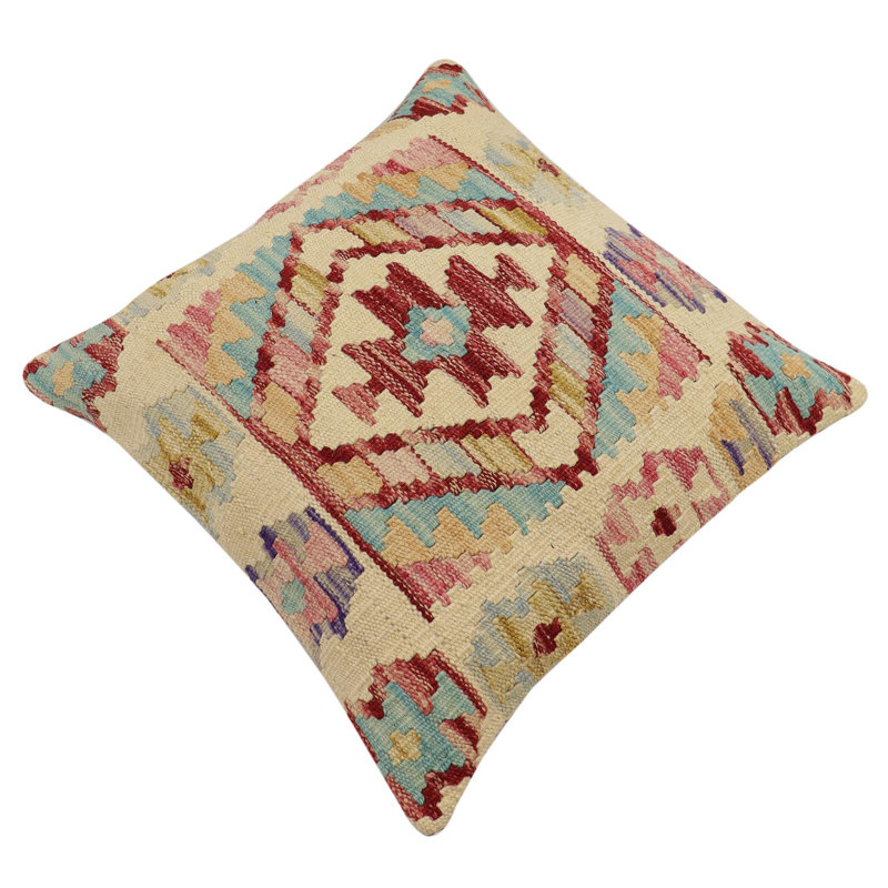 Housse et insert de coussin décoratif carré 100% laine Levi