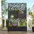72"H Two-tone Patio Planter Box with Trellis Metal Raised Garden Bed with Wheels Decorative Privacy Screen -1003613022